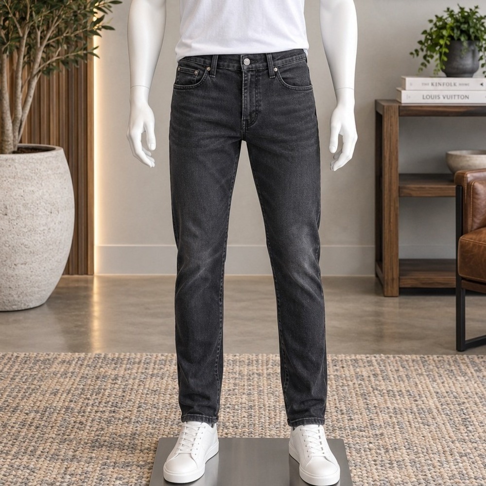 Levi's Mens Jeans 512 Slim Taper Washed Black 29x30